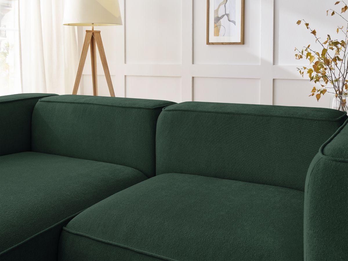 Bobochic Zephyr Ecksofa 260 × 165 cm Strukturstoff Grün Ecke links