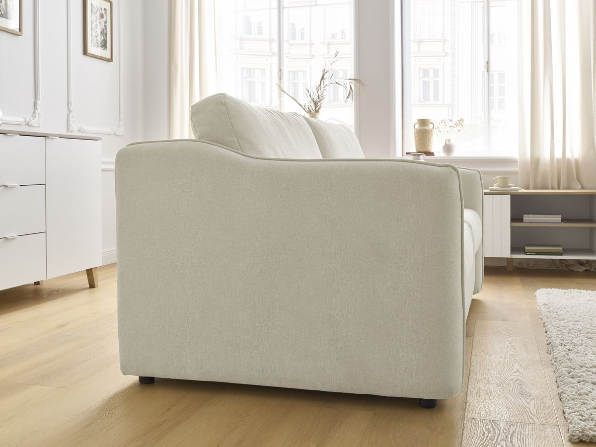 Bobochic Lenny Schlafsofa 3-Sitzer Stoff Beige
