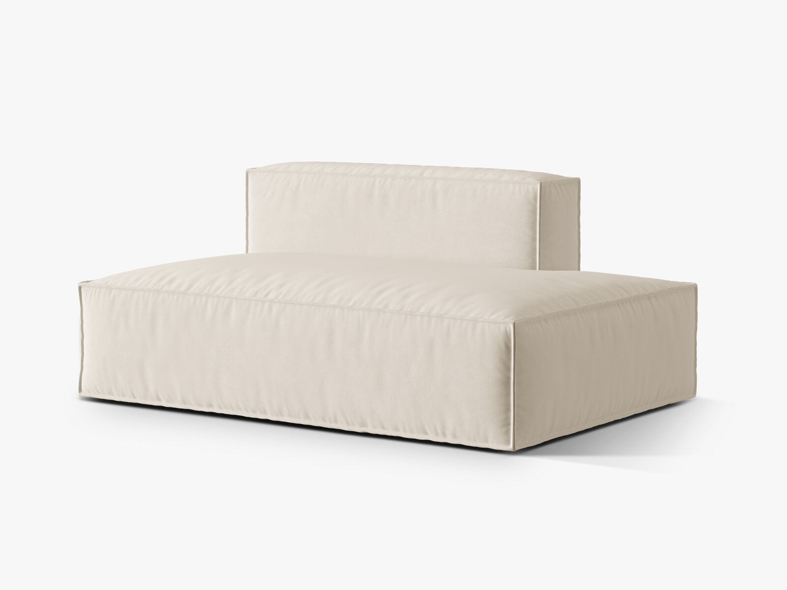Micadoni Modul Nuria 3-Sitzer Samt Paris Beige Rechts