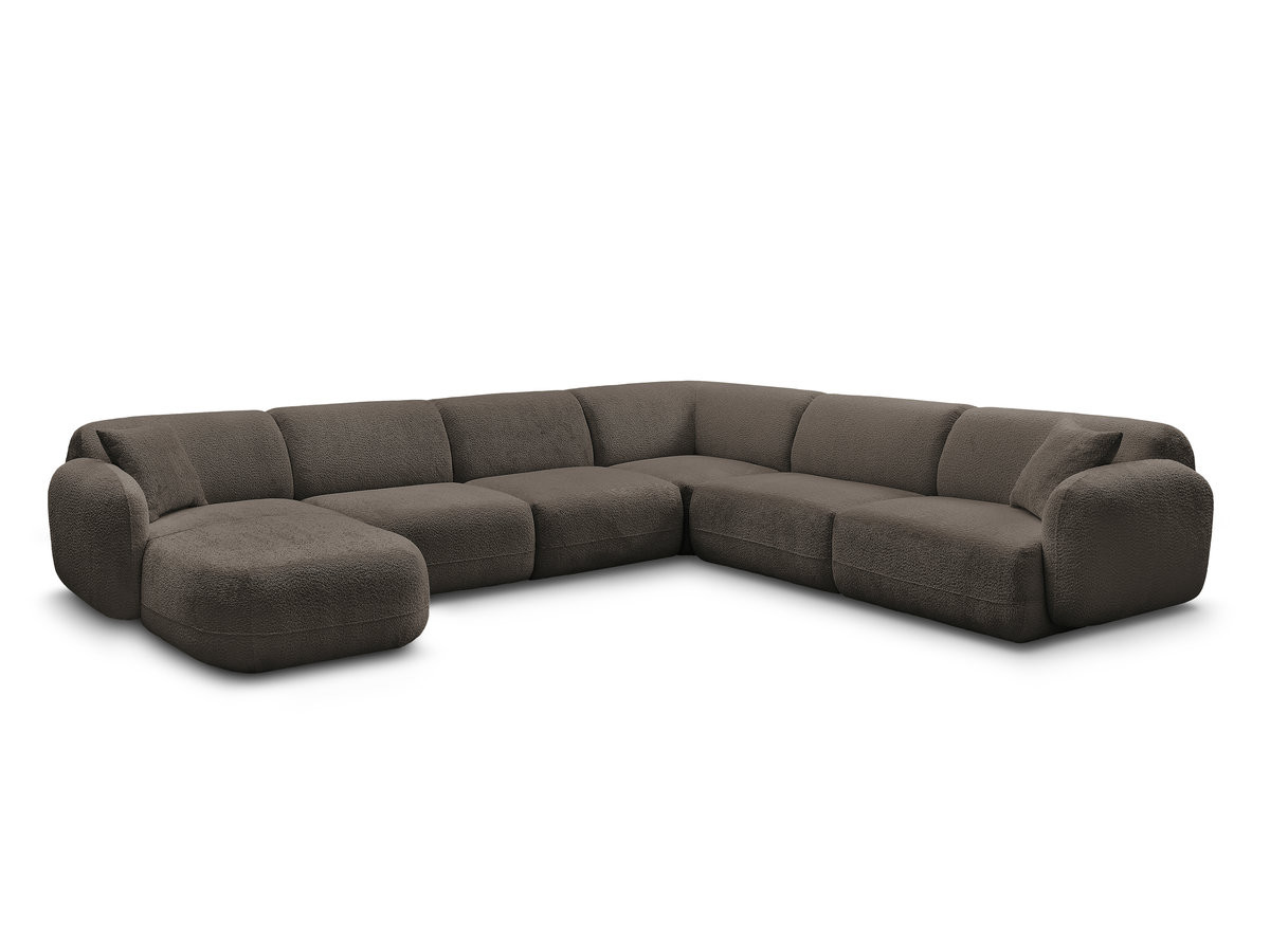 Bobochic Anda Wohnlandschaft Chenille Braun Ecke rechts