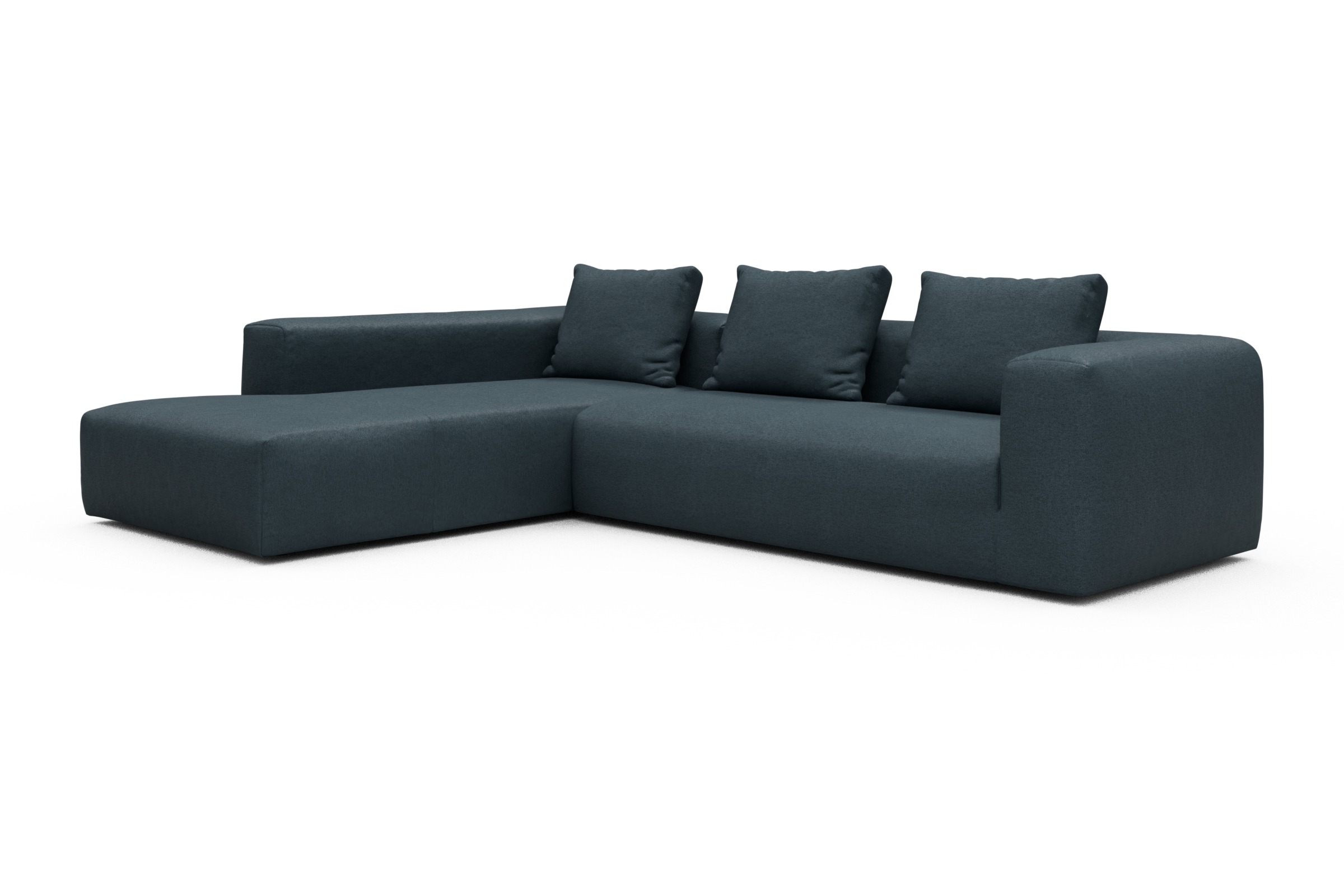 Ecksofa Fred Relax-Ecke links mit 2,5-Sitzer Denari-Royal-Blue