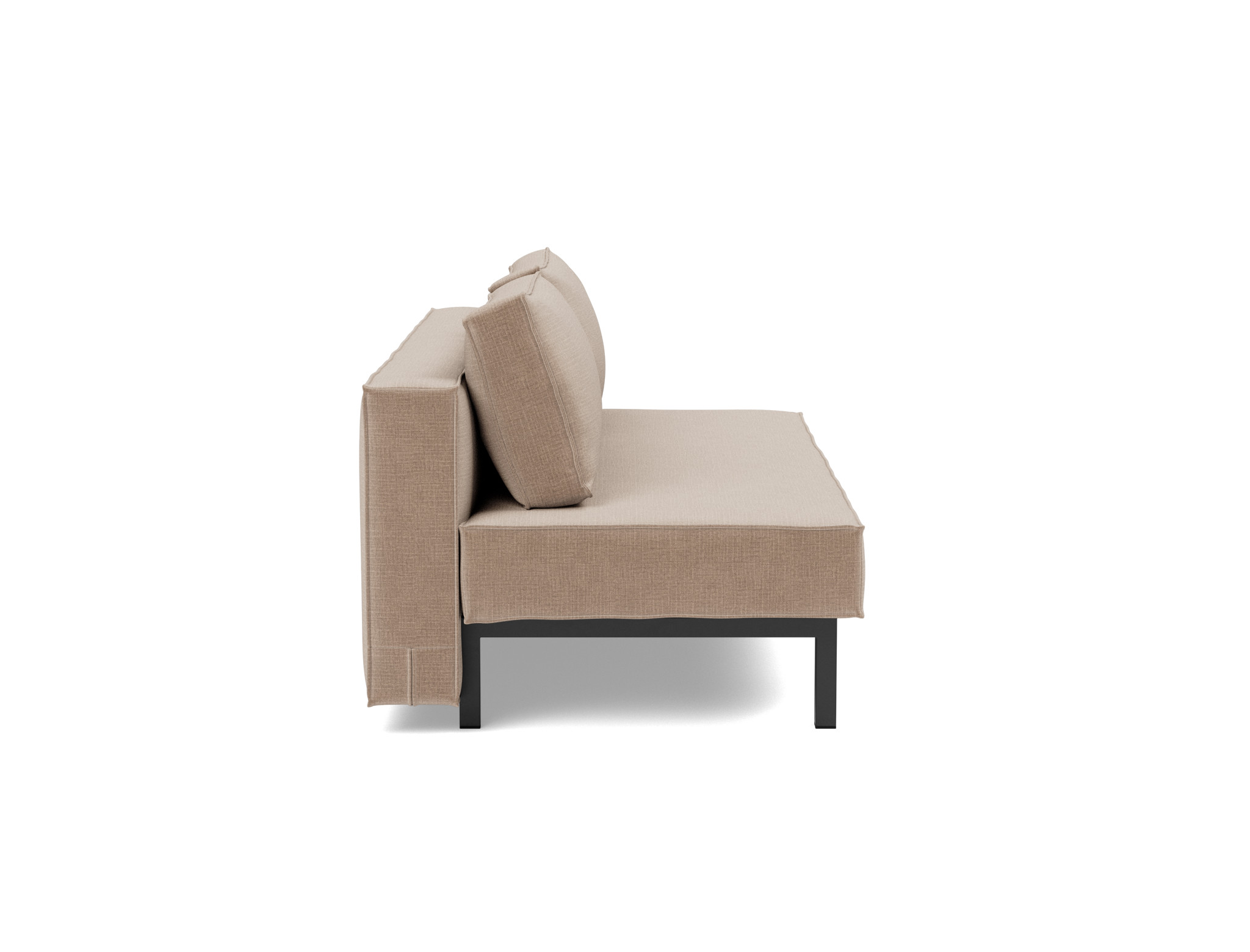 Schlafsofa Sly Chenille Esina 417-Mocha Beine Schwarzes Metall
