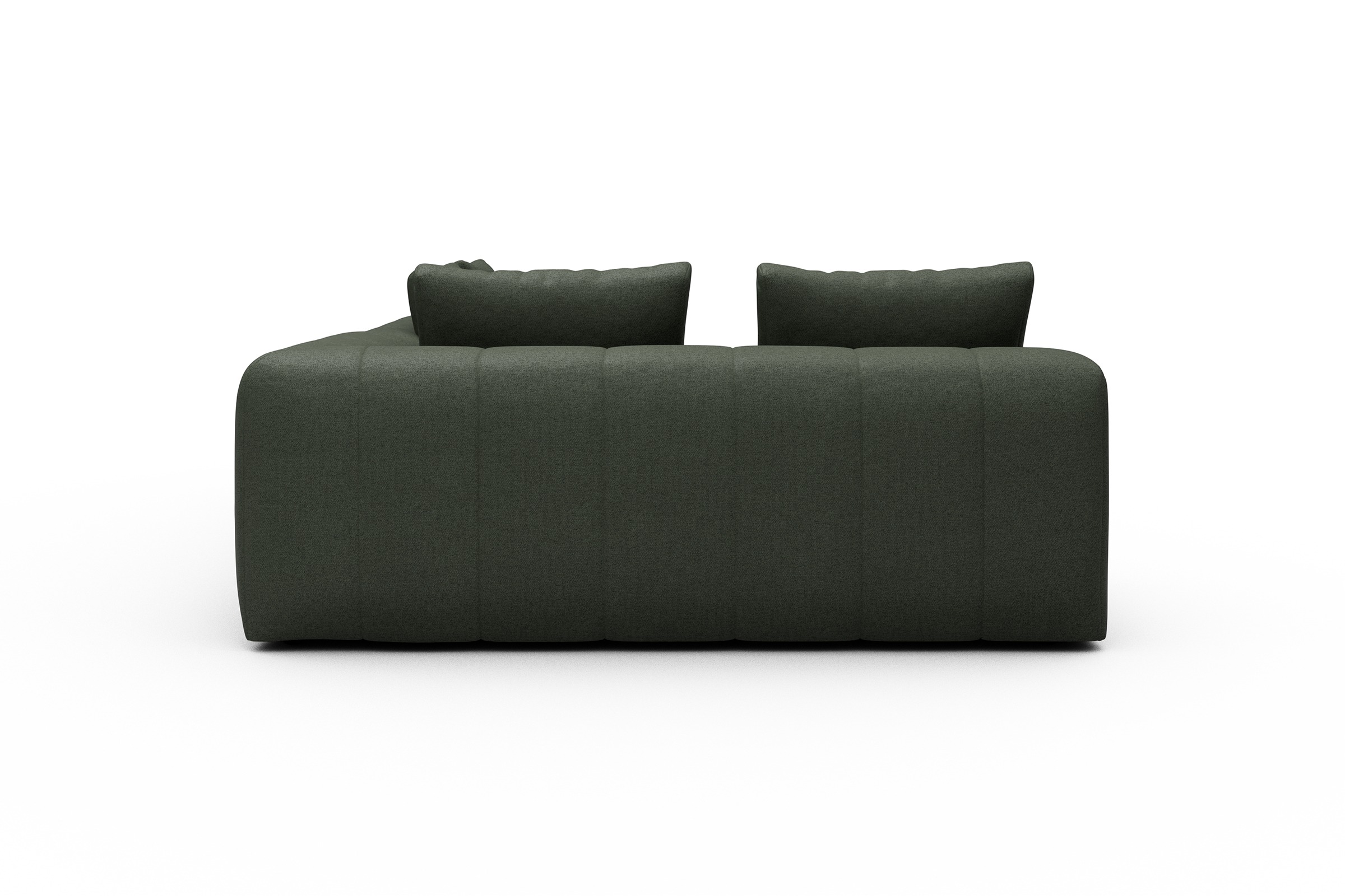 Ecksofa Hugo 2x 2,5-Sitzer Armlehne rechts Denari-Forest-Green