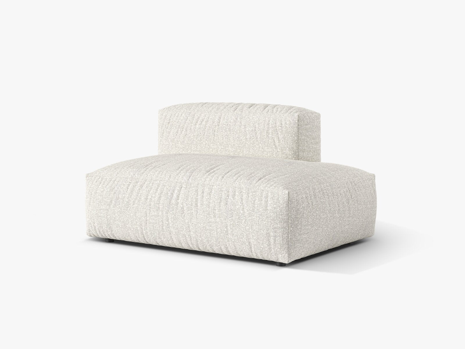 Micadoni Ecksofa-Modul Martina 1-Sitzer Rechts Boucle Monet Grau Beige Melange