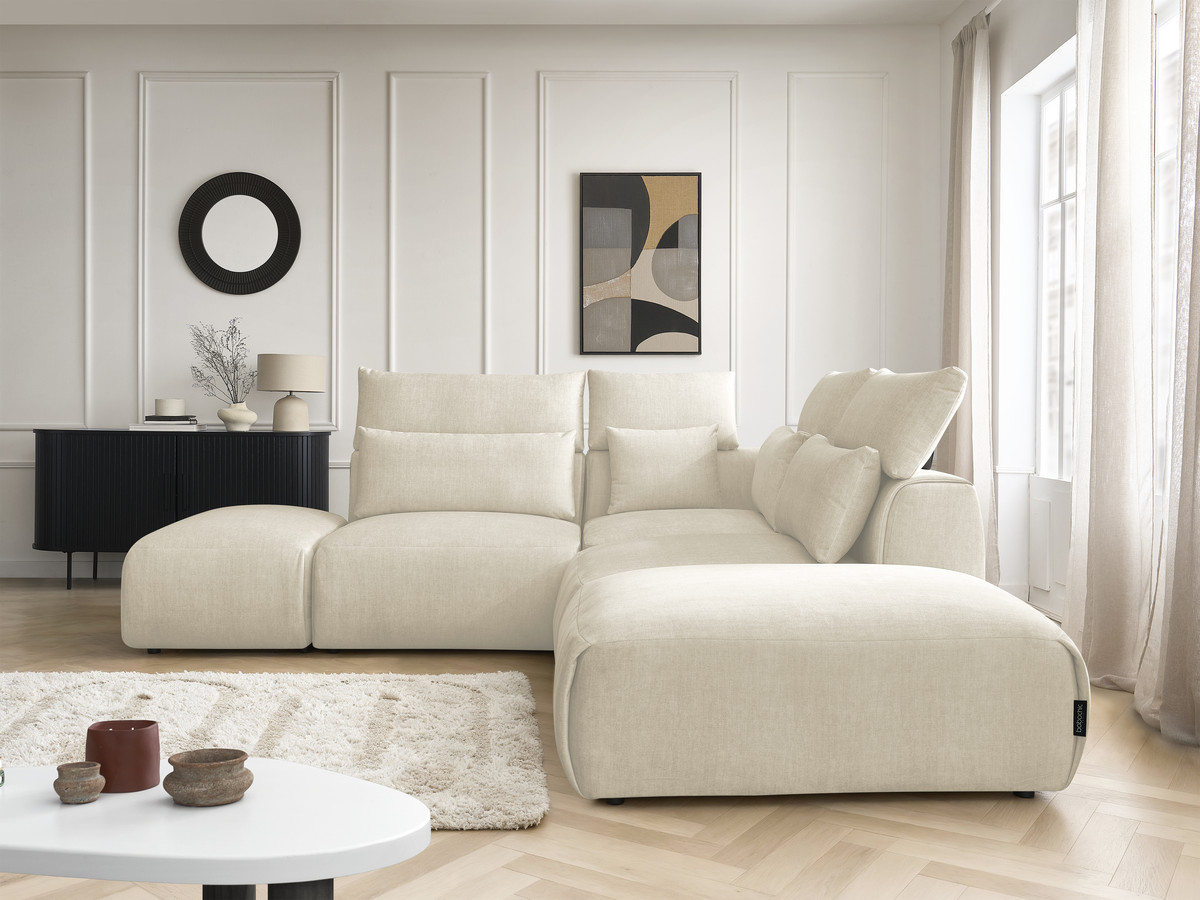 Bobochic Jana Ecksofa Samt Beige