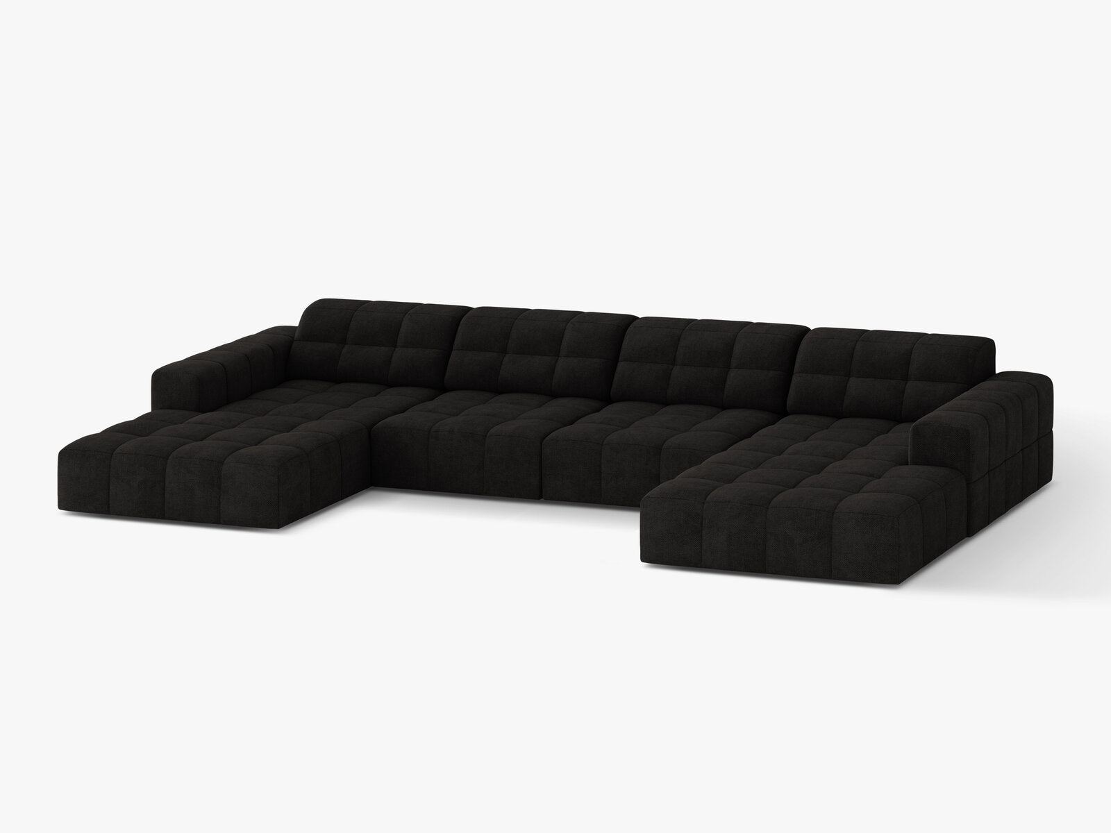 Micadoni Panorama Sofa Jennifer 6-Sitzer Chenille Eden Anthrazit