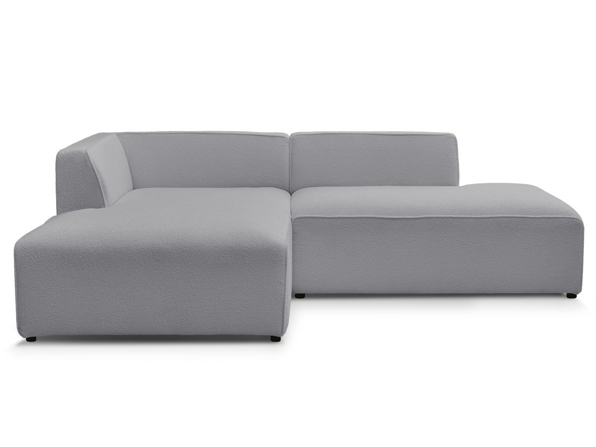 Bobochic Megeve Ecksofa Bouclé-Stoff Hellgrau Ecke links