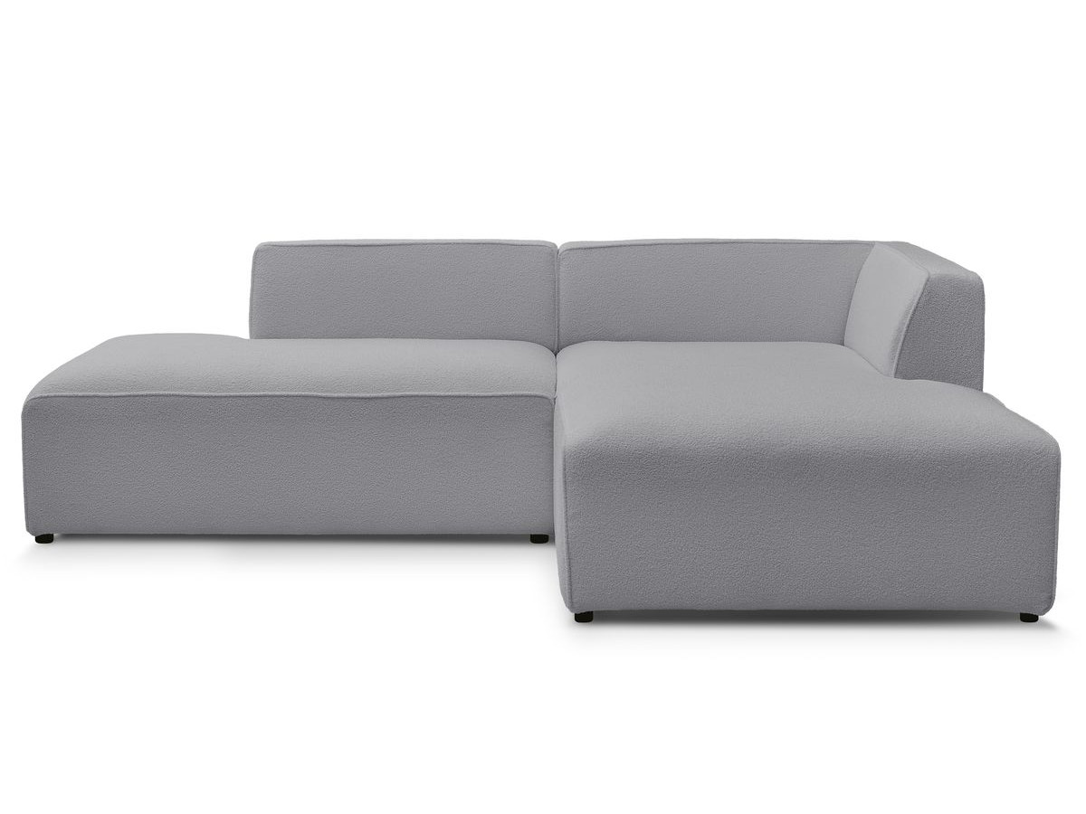 Bobochic Megeve Ecksofa Bouclé-Stoff Hellgrau Ecke rechts