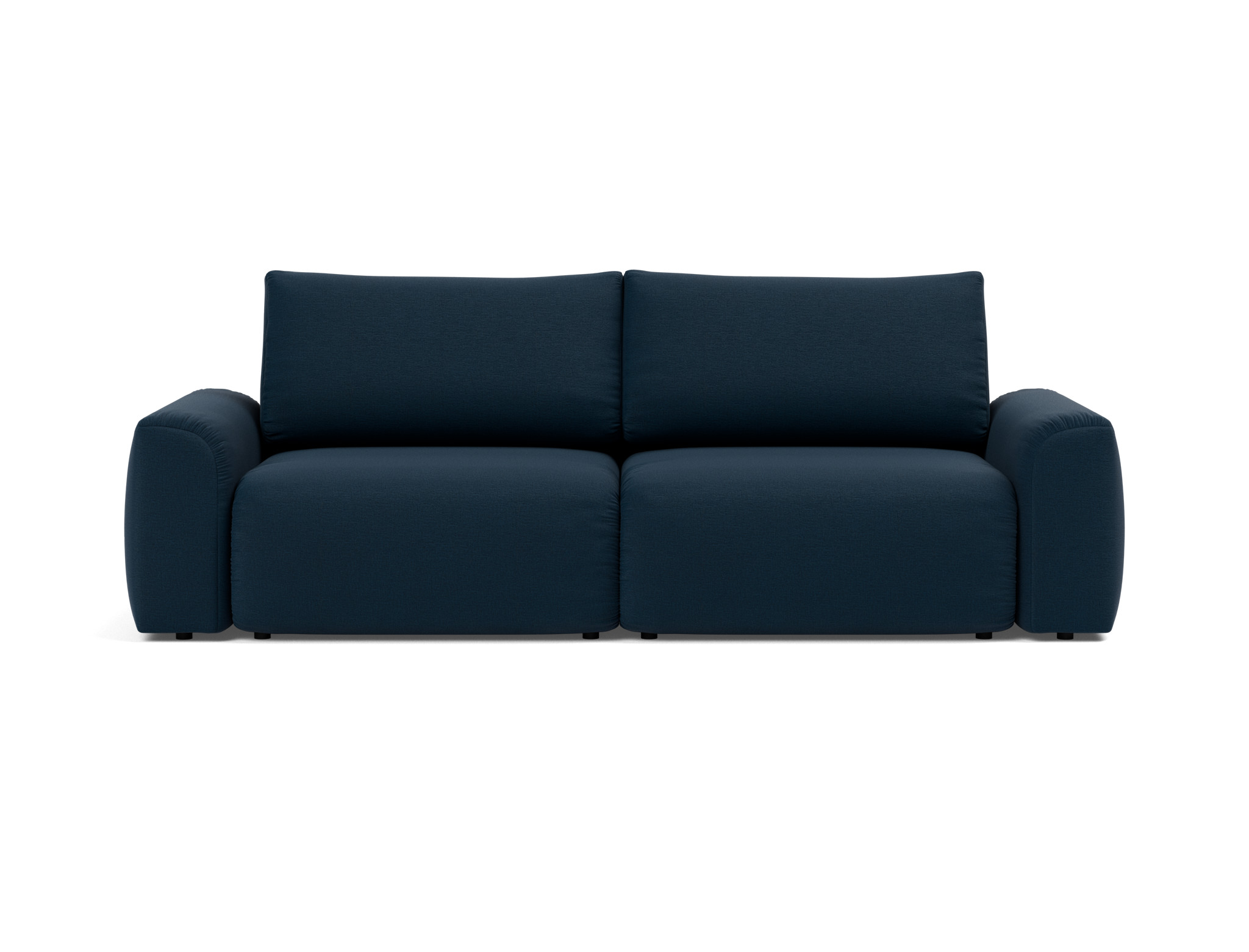 Schlafsofa Norum mit Chunky-Armlehnen Flachgewebe Mixed Dance 528-Blue