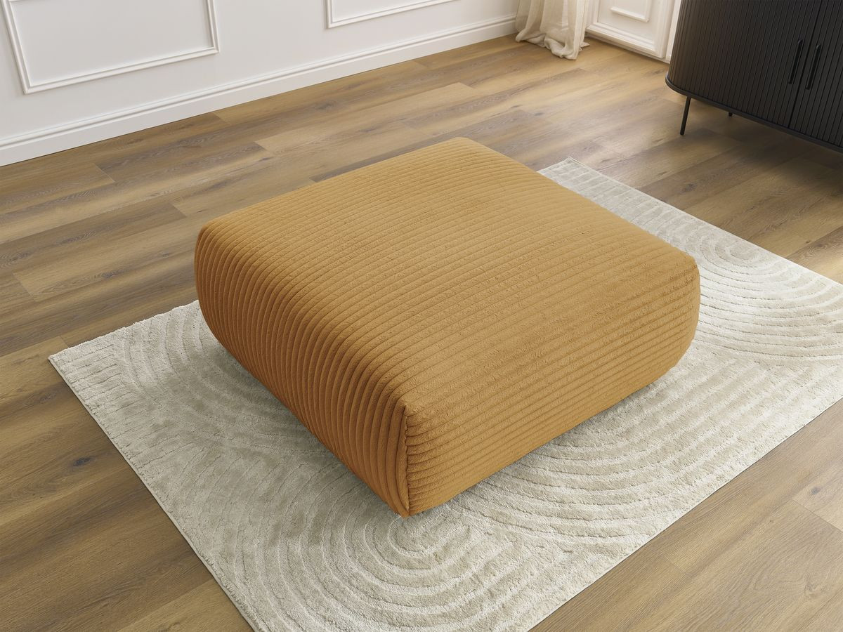 Bobochic Lucien Pouf Breitcord weich Gelb
