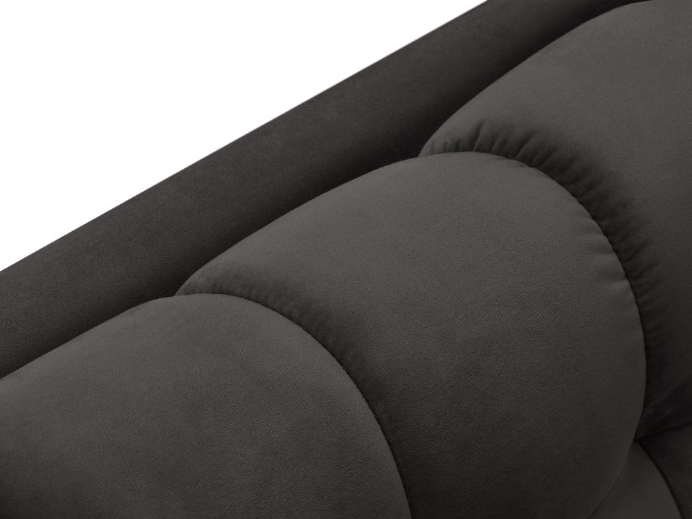 Cosmopolitan Design Chaiselongue Bali Samt Bluvel Dunkelgrau Melange Rechts Beine Gold