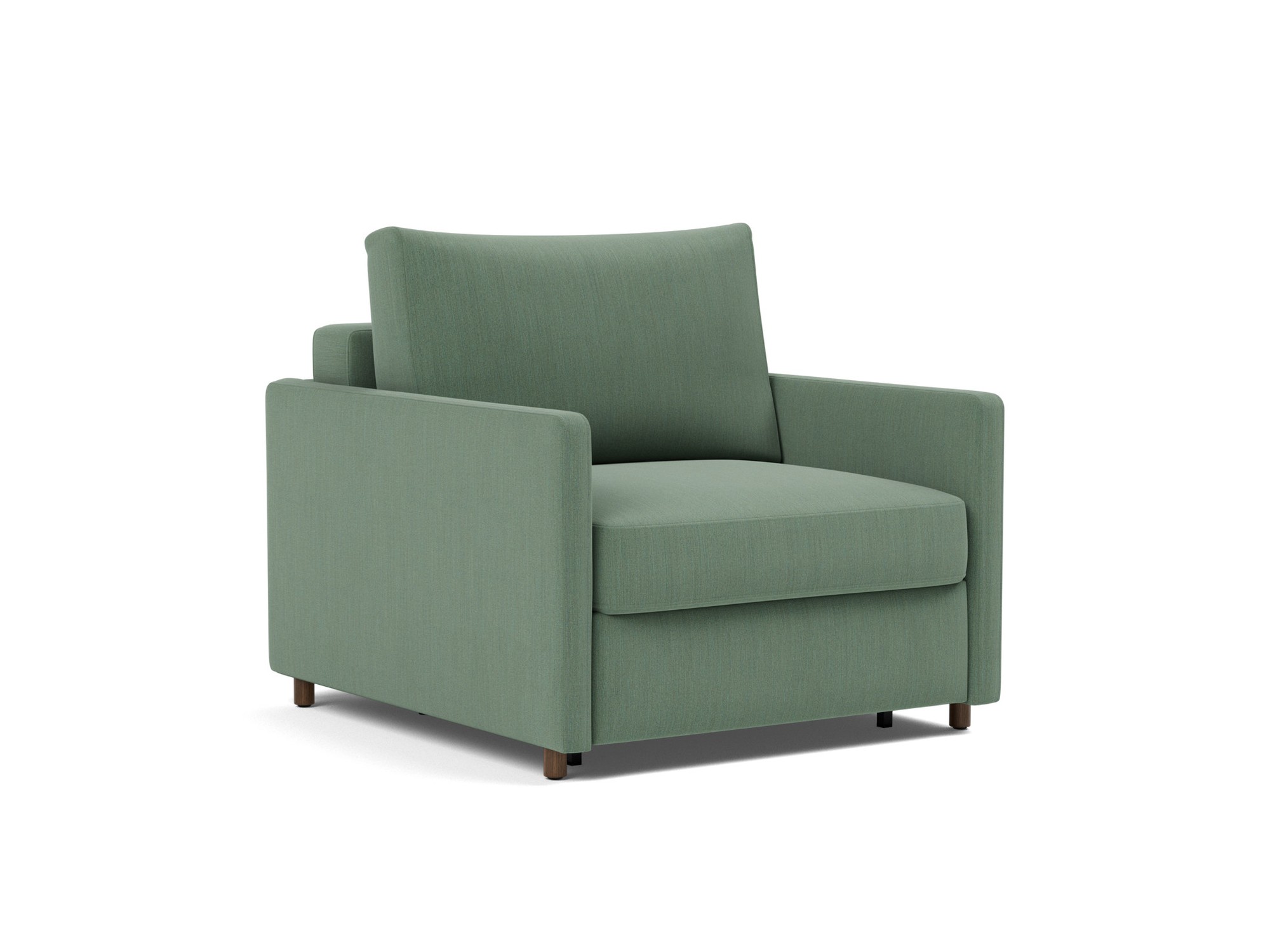 Schlafsessel Neah mit Slim-Armlehnen Flachgewebe Elegance 518-Green
