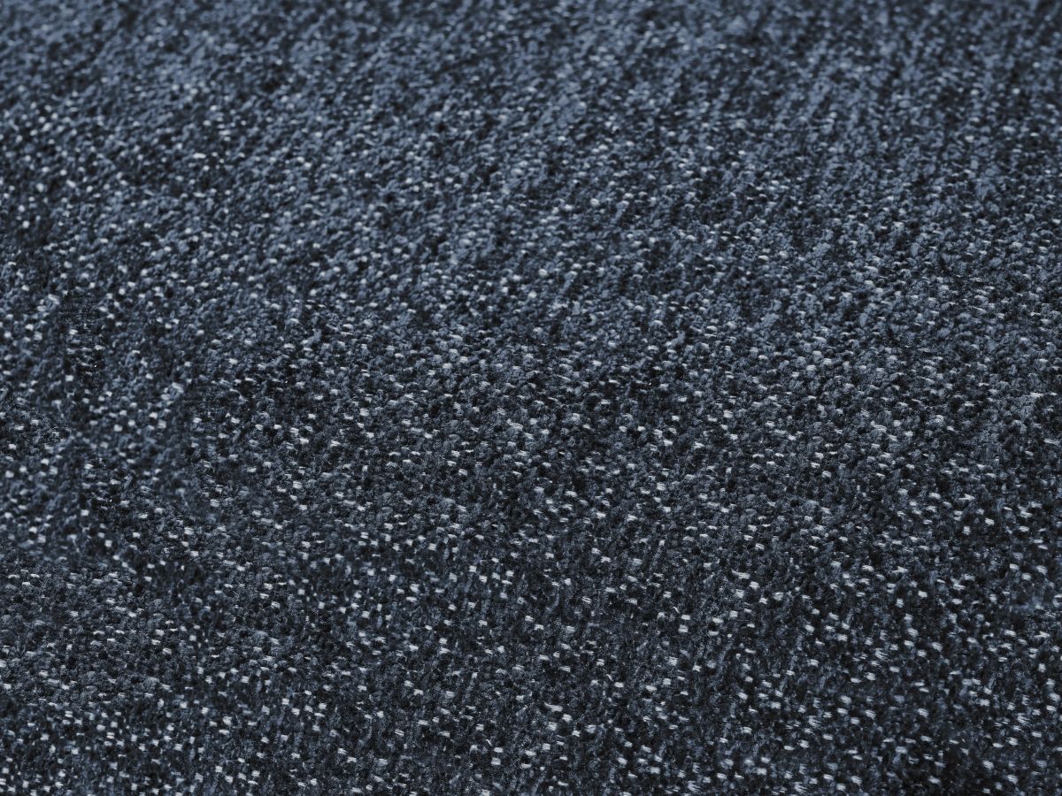 Bobochic Everest Ecksofa, 4 Kissen Melange-Stoff Dunkelblau Ecke rechts