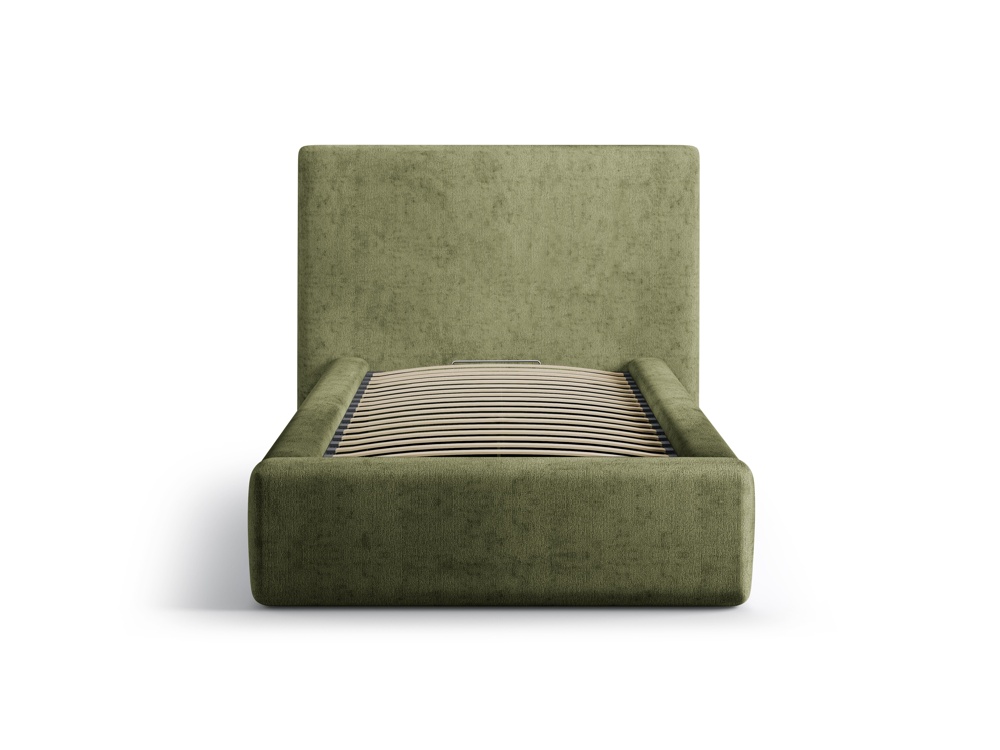 Cosmopolitan Design Stauraumbett mit Kopfteil Asti Chenille Perfect Harmony Grün