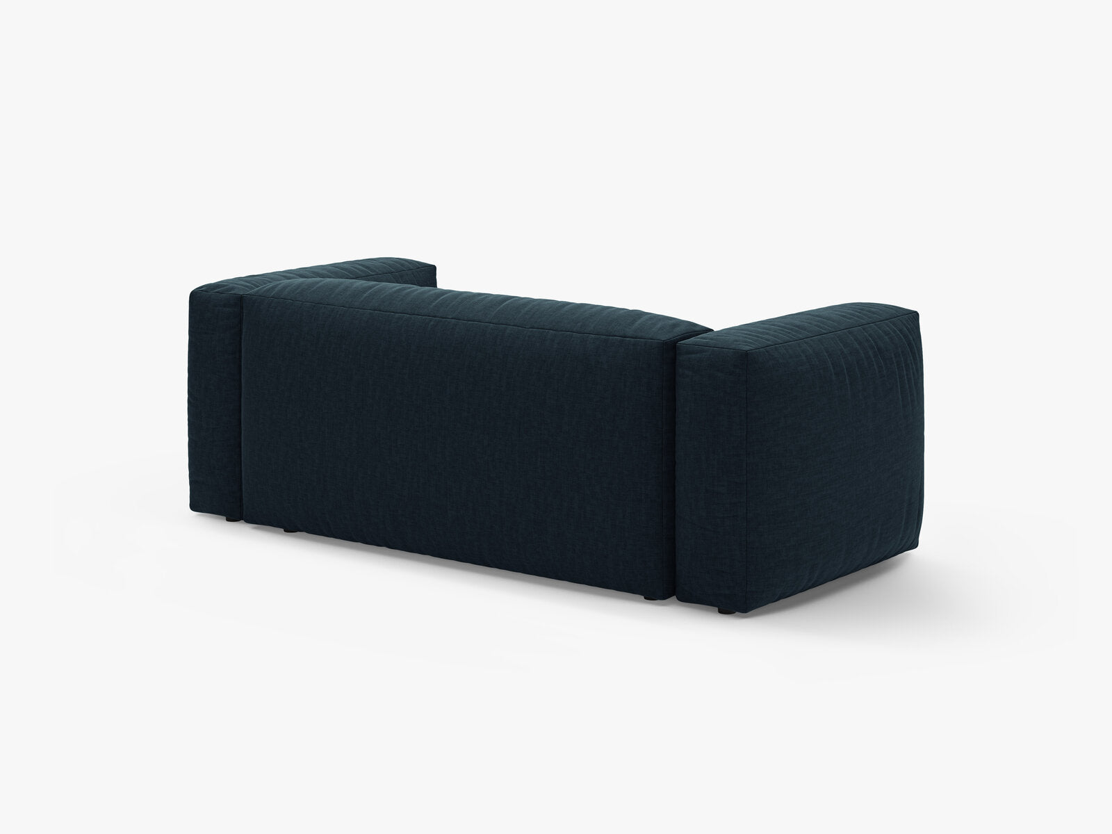 Micadoni Martina Sofa 2-Sitzer Strukturierter Stoff Boston Jeansblau