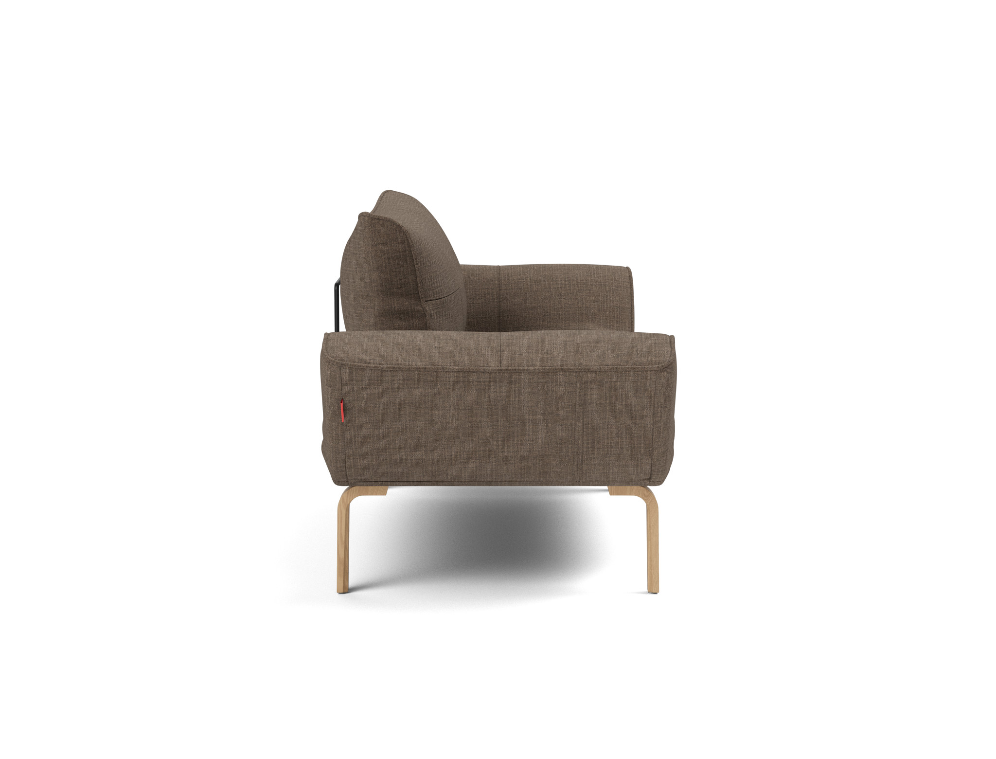 Tagesbett Zeal Chenille Esina 411-Cedar-Brown Beine Bow Eiche