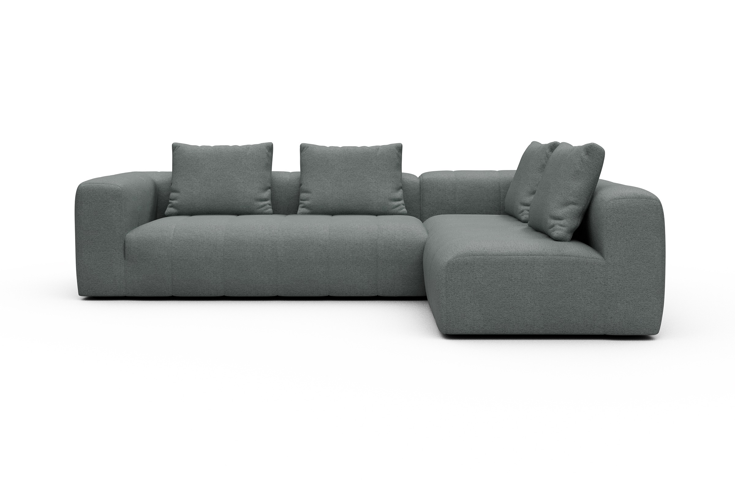Ecksofa Hugo 2x 2,5-Sitzer Armlehne links Denari-Soft-Grey