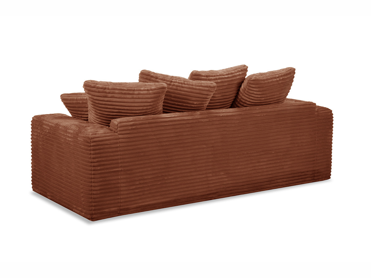 Bobochic Nevada Sofa 2,5-Sitzer Breitcord weich Orange