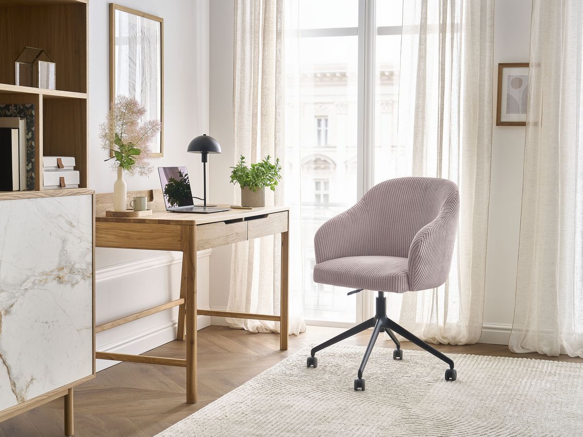 Bobochic Sophie Bürostuhl Cordsamt Rosa
