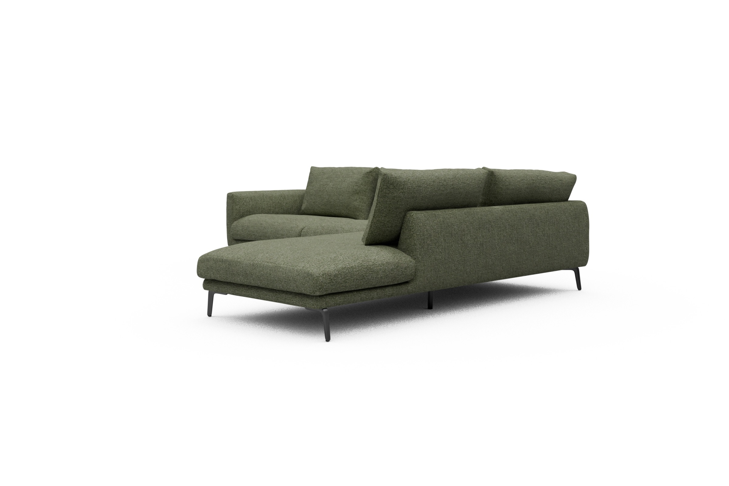 Ecksofa Karl Relax-Ecke rechts mit 2,5-Sitzer Carreno-Vivid-Green