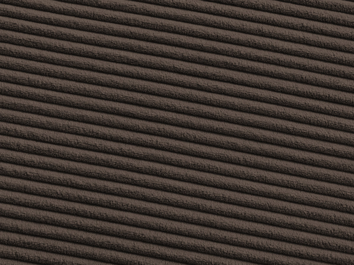 Bobochic Enore Ecksofa mit Pouf Cordsamt Braun Ecke rechts