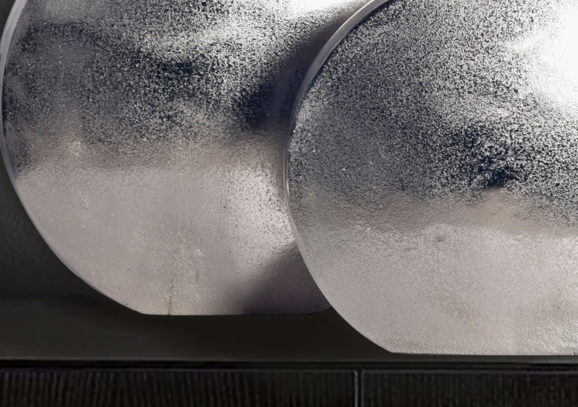Tischvase Saltnes Aluminium Silber Ø 35 × H 34 cm