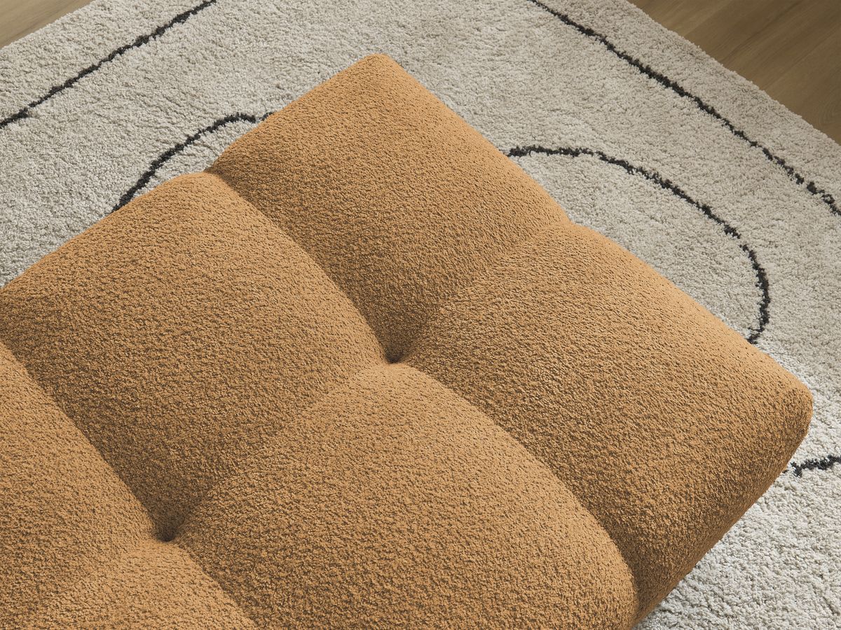 Bobochic Anakin Pouf Bouclé-Stoff Gelb