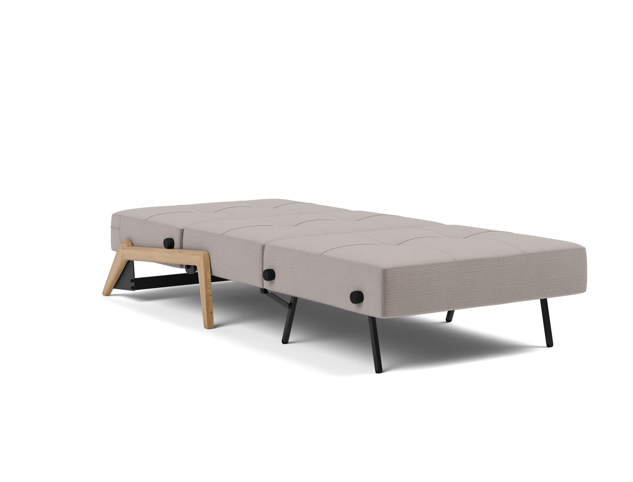 Schlafsessel Cubed 90 Chenille Esina 418-Truffle Beine Eiche