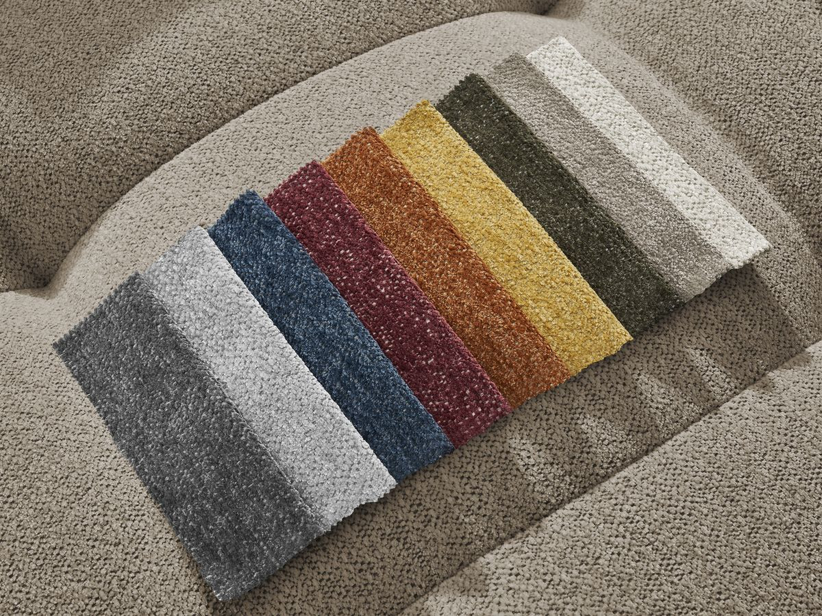 Bobochic Roxelane Ecksofa mit Schlaffunktion und Bettkasten 258 × 150 cm Melange-Stoff Taupe Ecke links