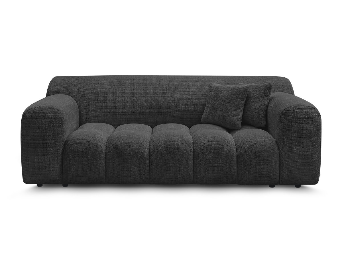 Bobochic Melisse Sofa 2-Sitzer Strukturstoff Schwarz