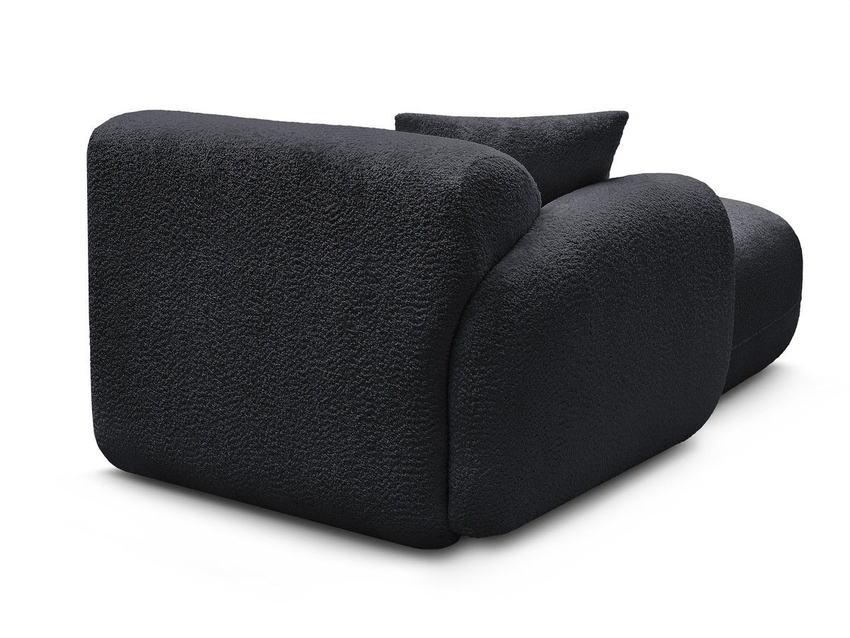 Bobochic Anda Méridienne-Modul Chenille Schwarz Ecke links