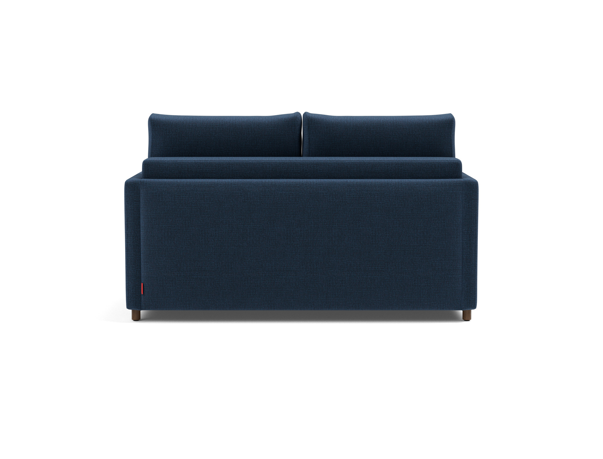Schlafsofa Neah mit Slim-Armlehnen 140 Chenille Esina 414-Indigo-Blue