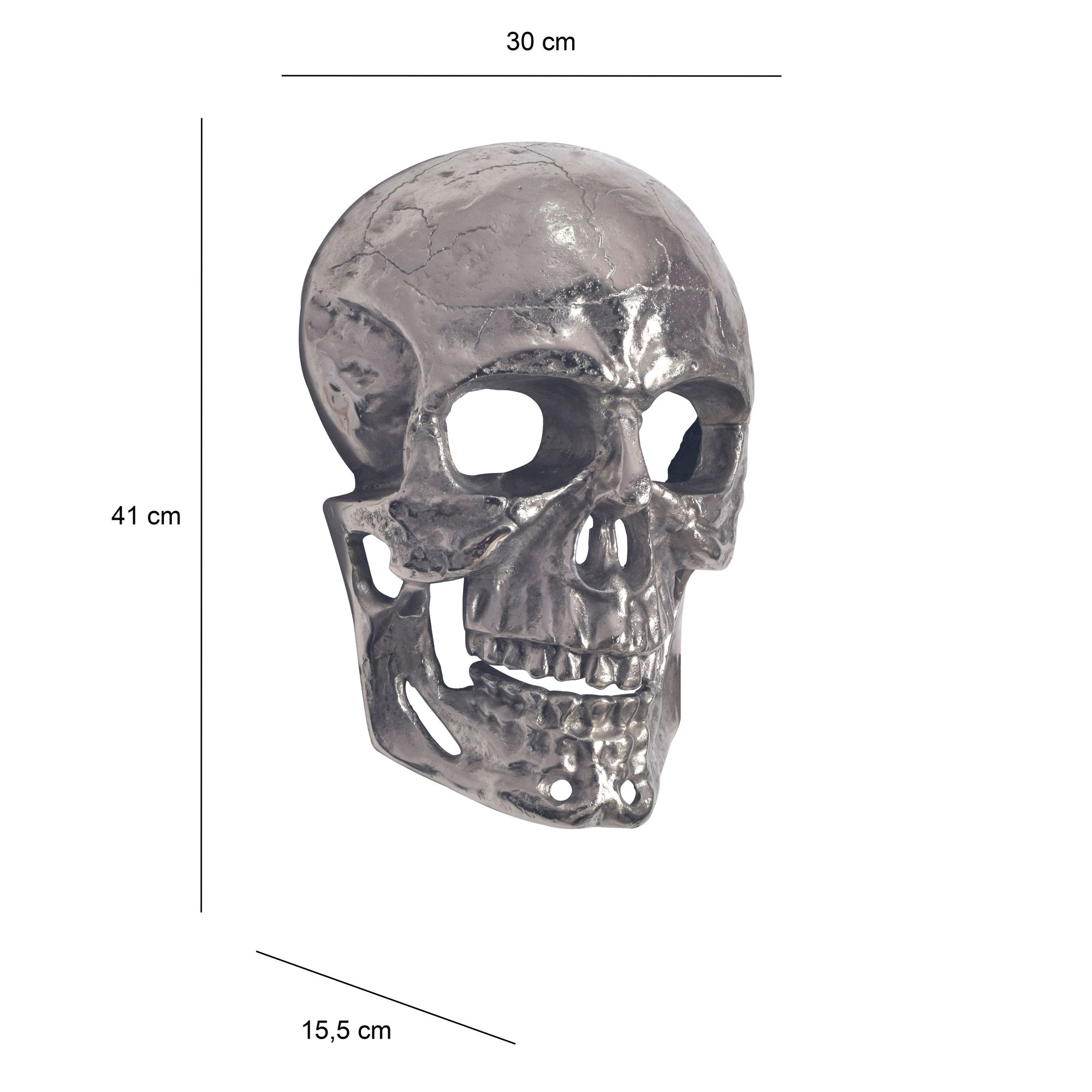 Wandobjekt Ibestad Aluminium Silber 30 × 15,5 × 41 cm