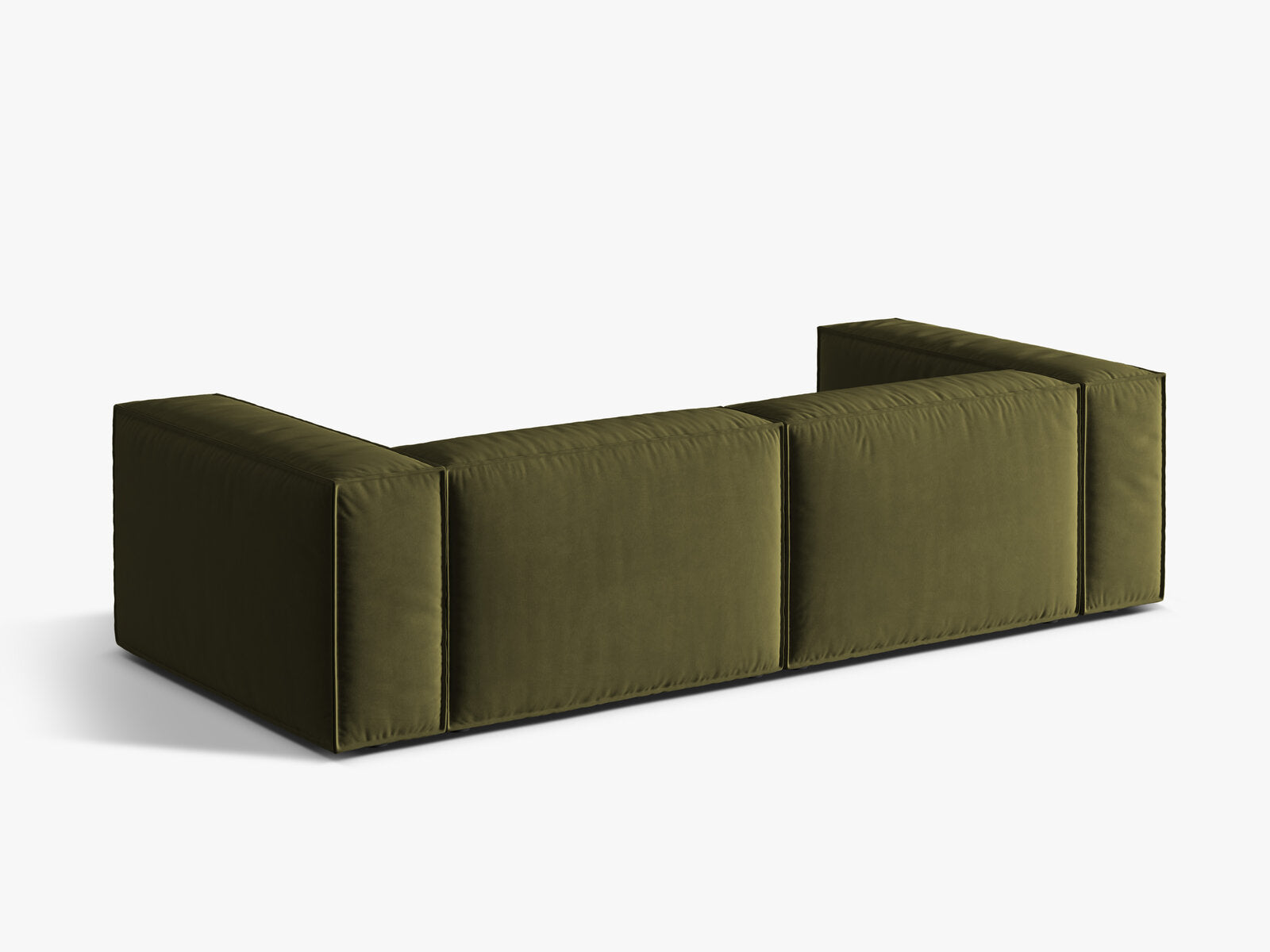 Micadoni Sofa Nuria 4-Sitzer Samt Moßgrün Melange