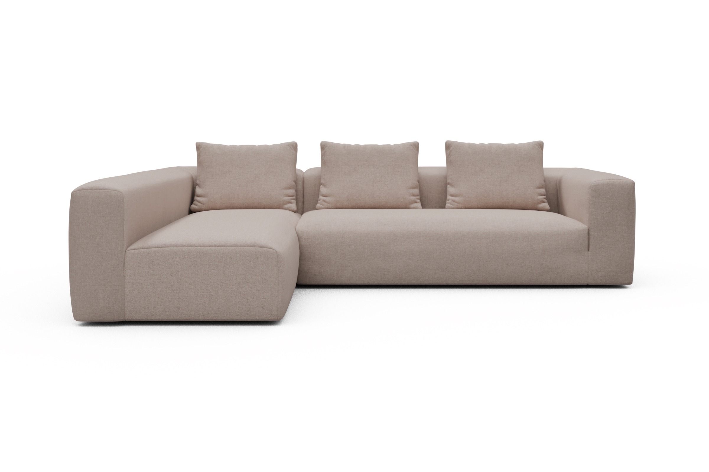 Skandi Home Ecksofa Fred 2x 2,5-Sitzer links offen Weda-Sand moebelfaktor