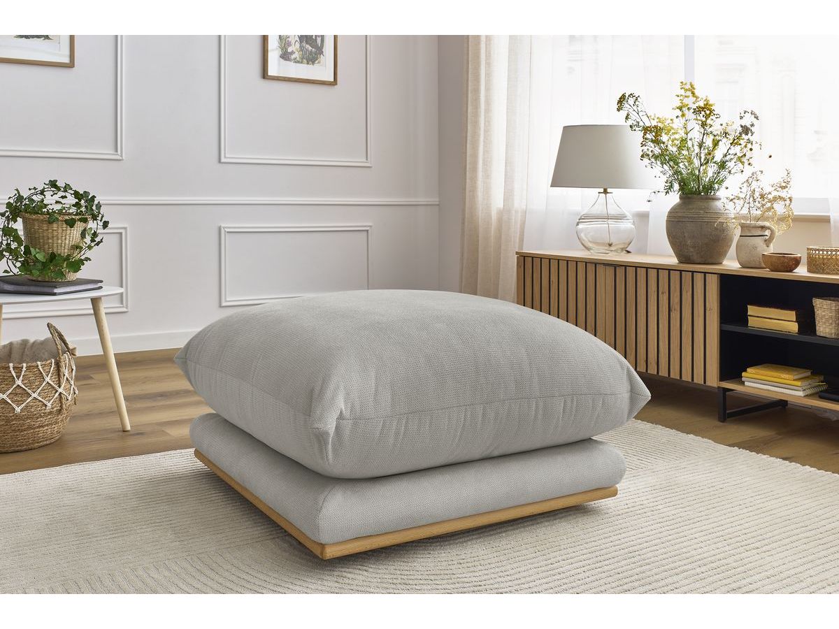 Bobochic Ernest Pouf Stoff Hellgrau