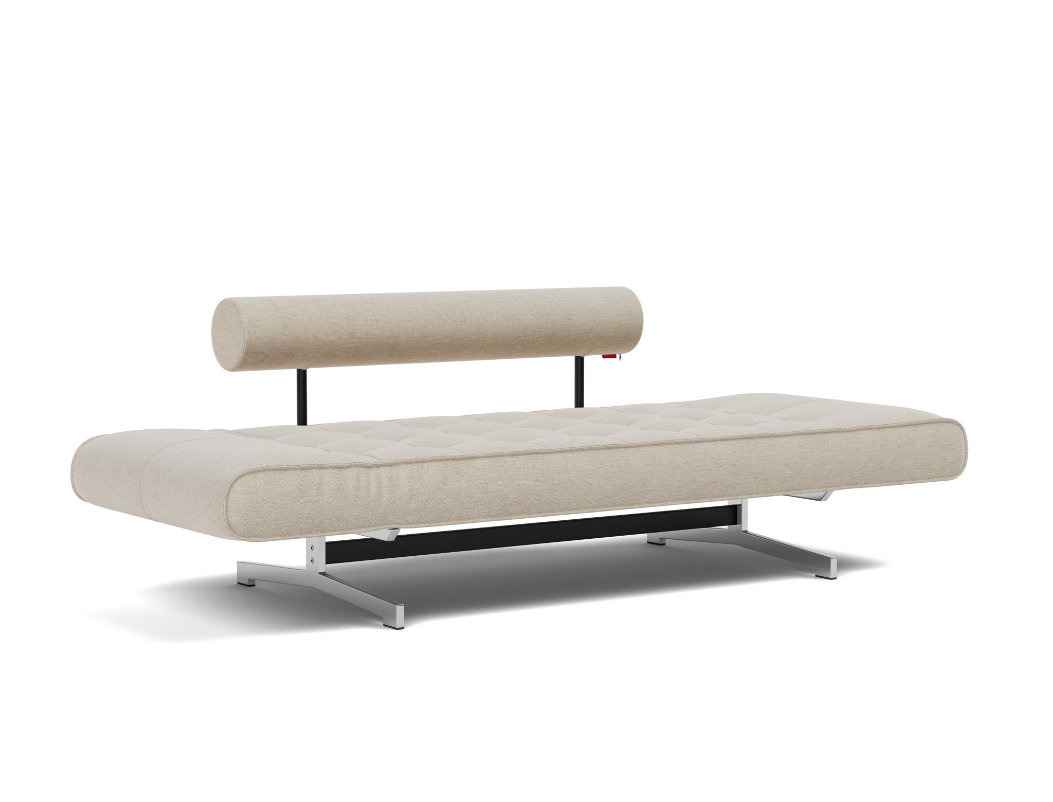 Tagesbett Ghia Flachgewebe Phobos 586-Latte Beine Chrom