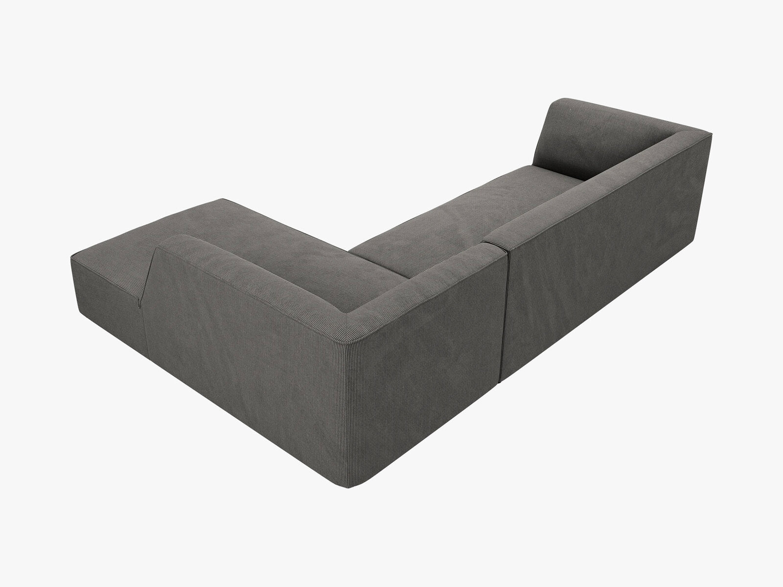 Micadoni 4-Sitzer Modular Sofa Ruby Rechts Kord Scala Dunkelgrau