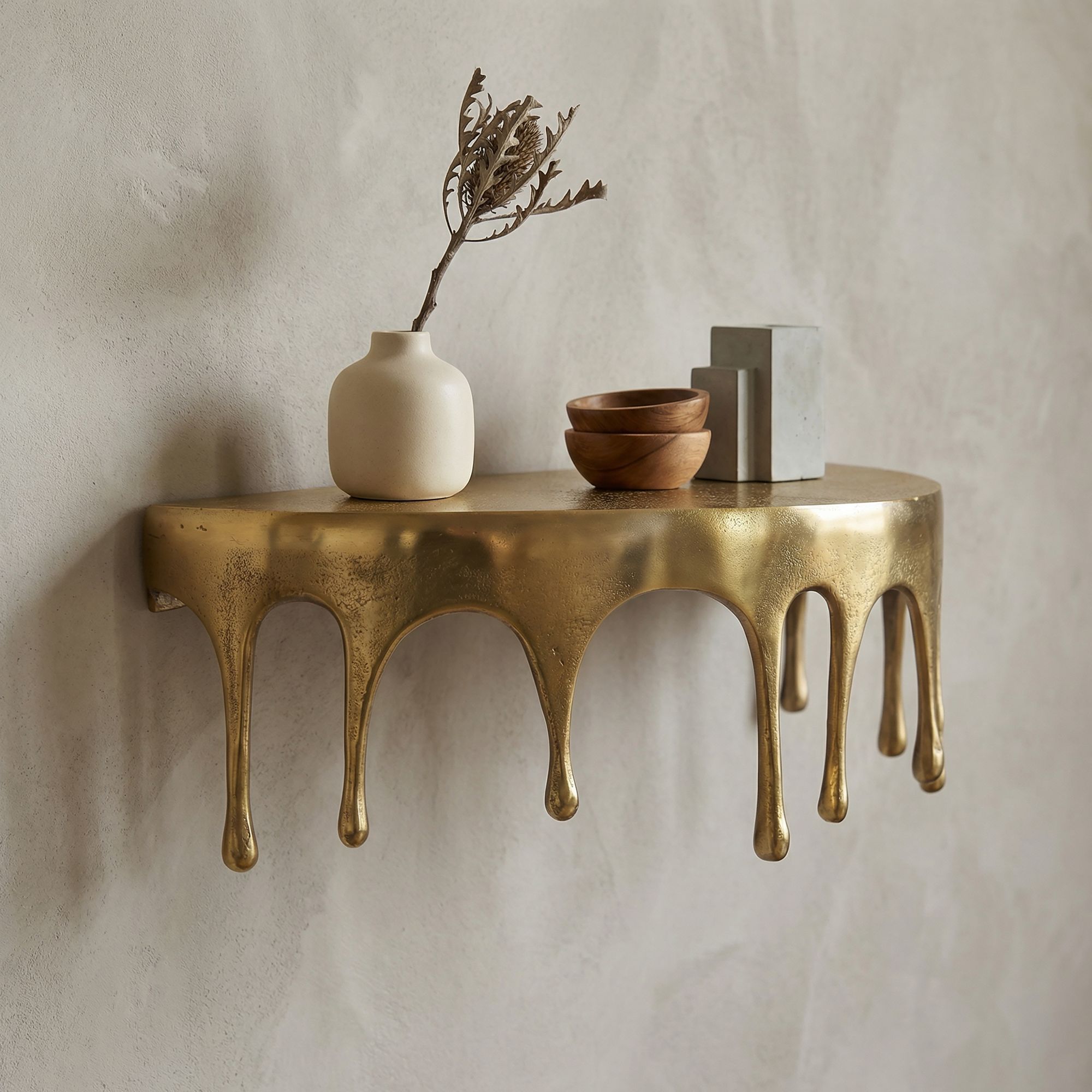 Wandregal Rodoy Aluminium Gold 35 × 17 × 20 cm