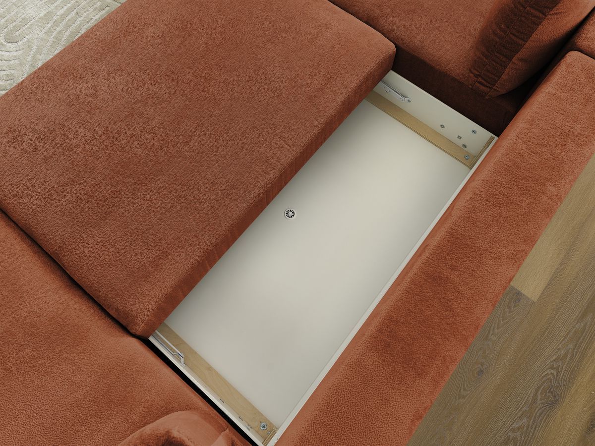 Bobochic Lucien Wohnlandschaft Stoff Orange Ecke rechts