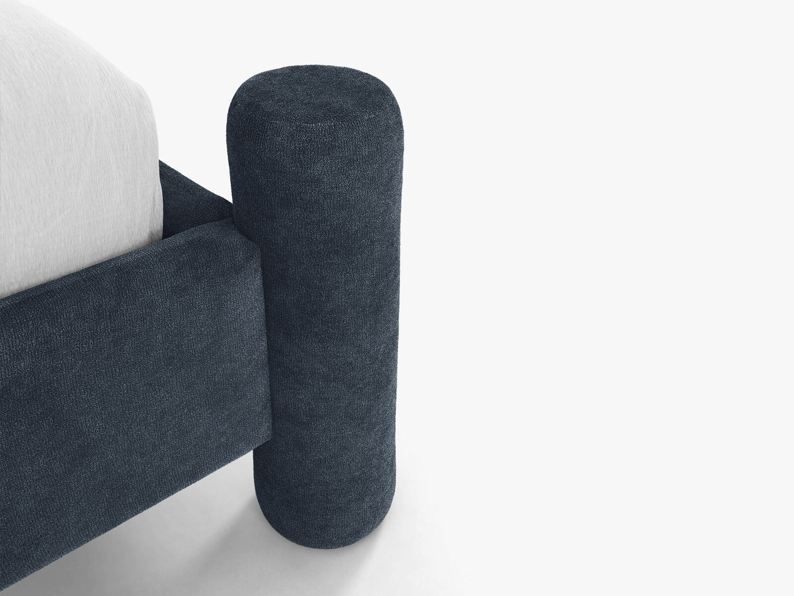 Micadoni Vera Bett mit Kopfteil Chenille Perfect Harmony Dunkelblau 140x200
