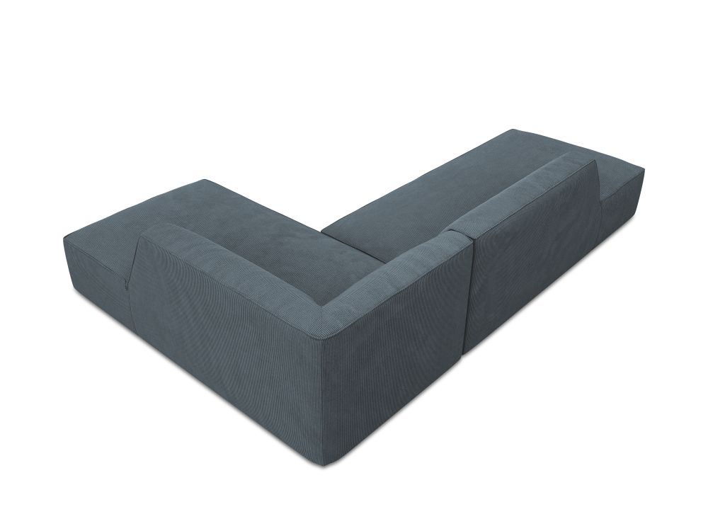Cosmopolitan Design Ecksofa Siena 4-Sitzer offen Kord Scala Blau Rechts