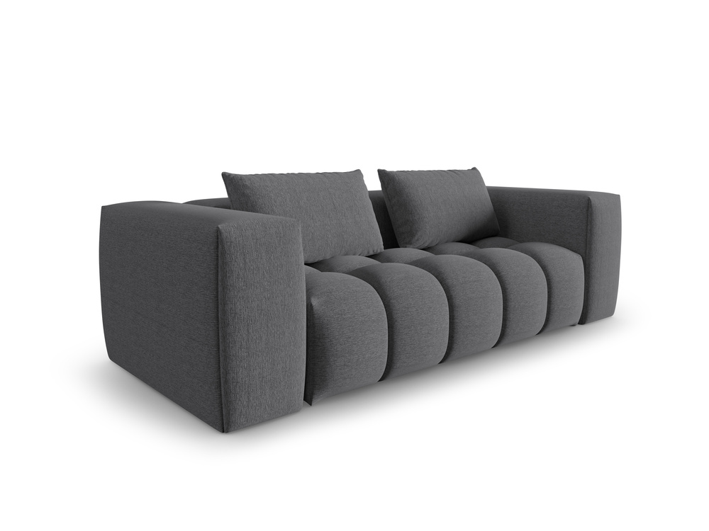 Cosmopolitan Design Sofa Verona 3-Sitzer kleine Version Strukturierter Stoff Sorella Grau