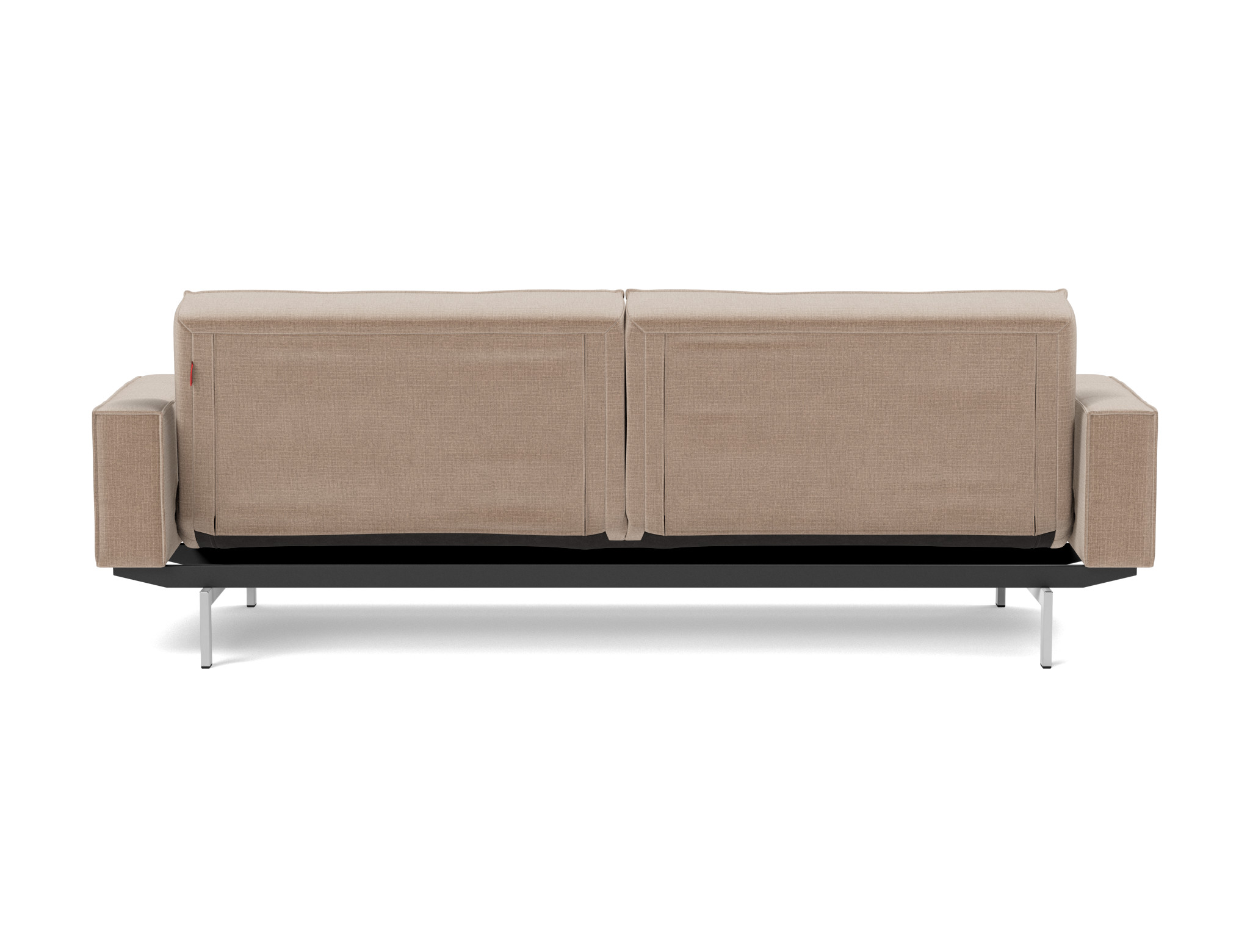 Schlafsofa Splitback mit Armlehnen Chenille Esina 417-Mocha Beine Chrom