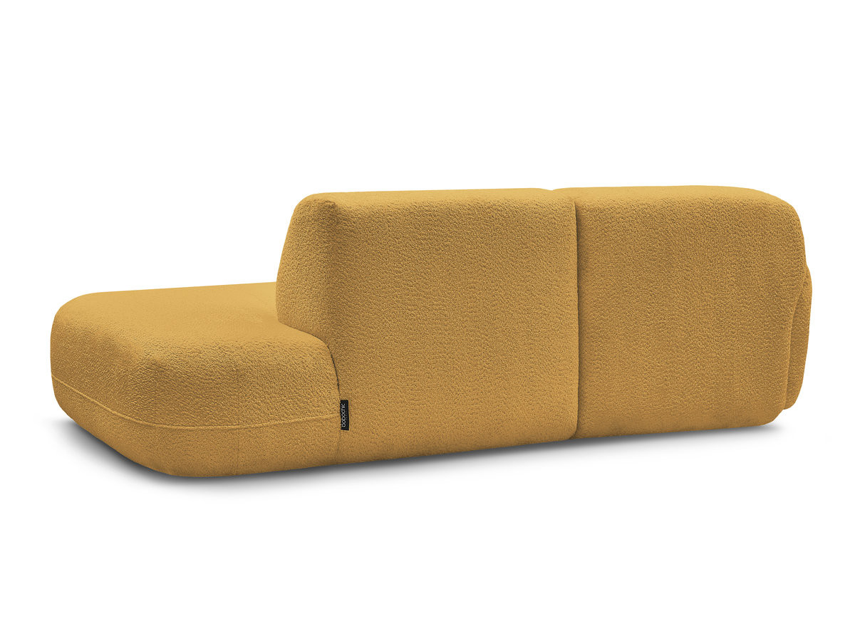 Bobochic Anda Ecksofa 241 × 163 cm Chenille Gelb Ecke links