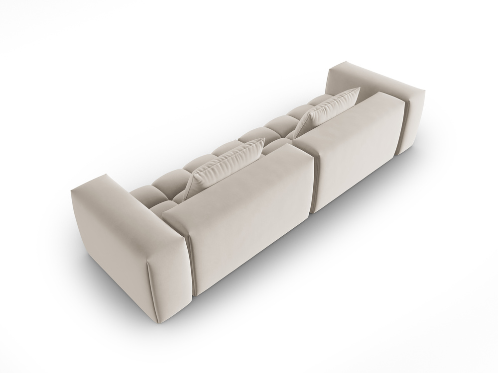 Cosmopolitan Design Sofa Verona 5-Sitzer Samt Casino Ecru