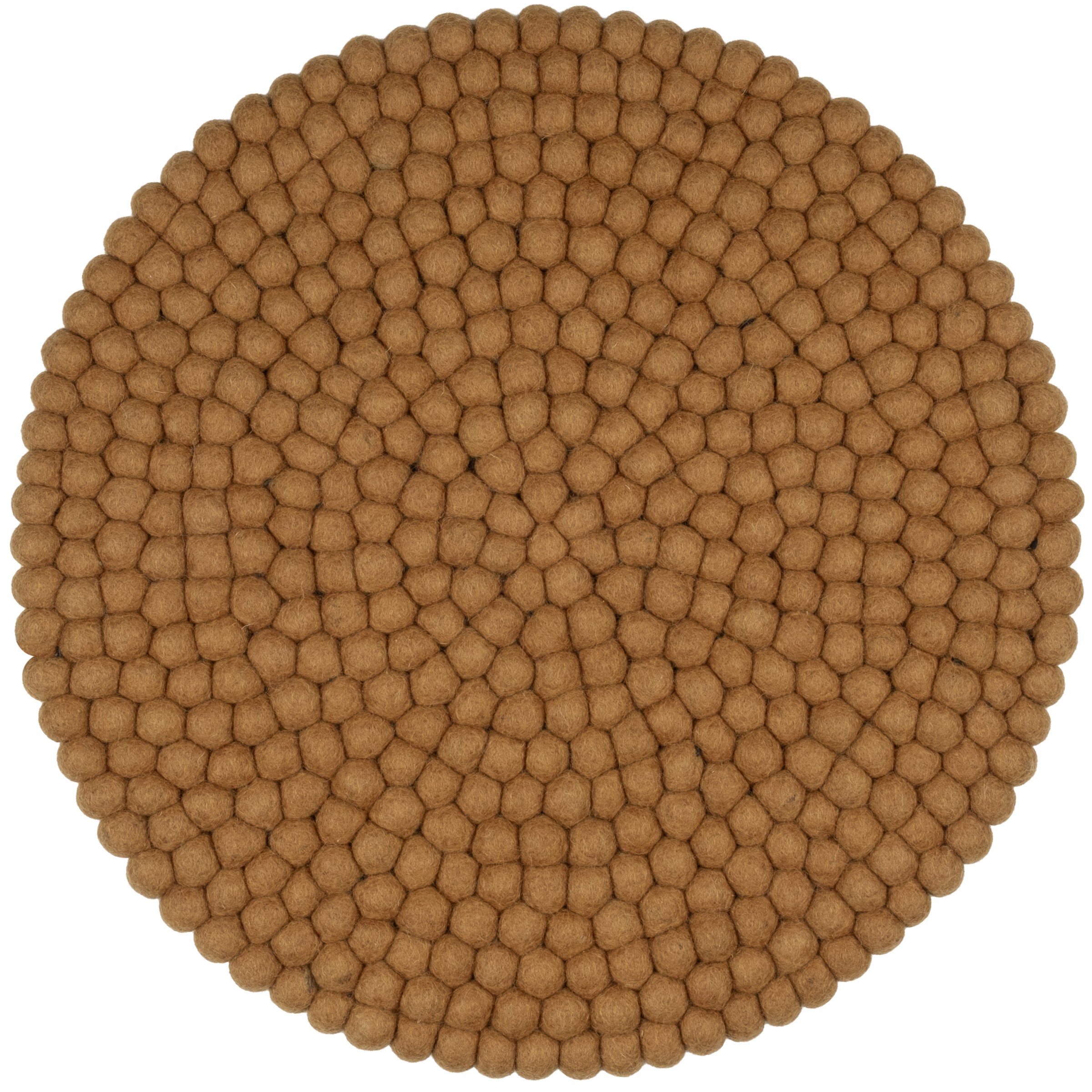 myfelt Omar Filzkugel-Sitzauflage Karamell Ø 36 cm