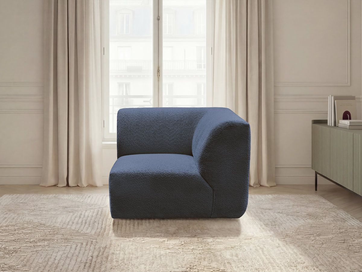 Bobochic Anda Sofa 1-Sitzer Chenille Dunkelblau