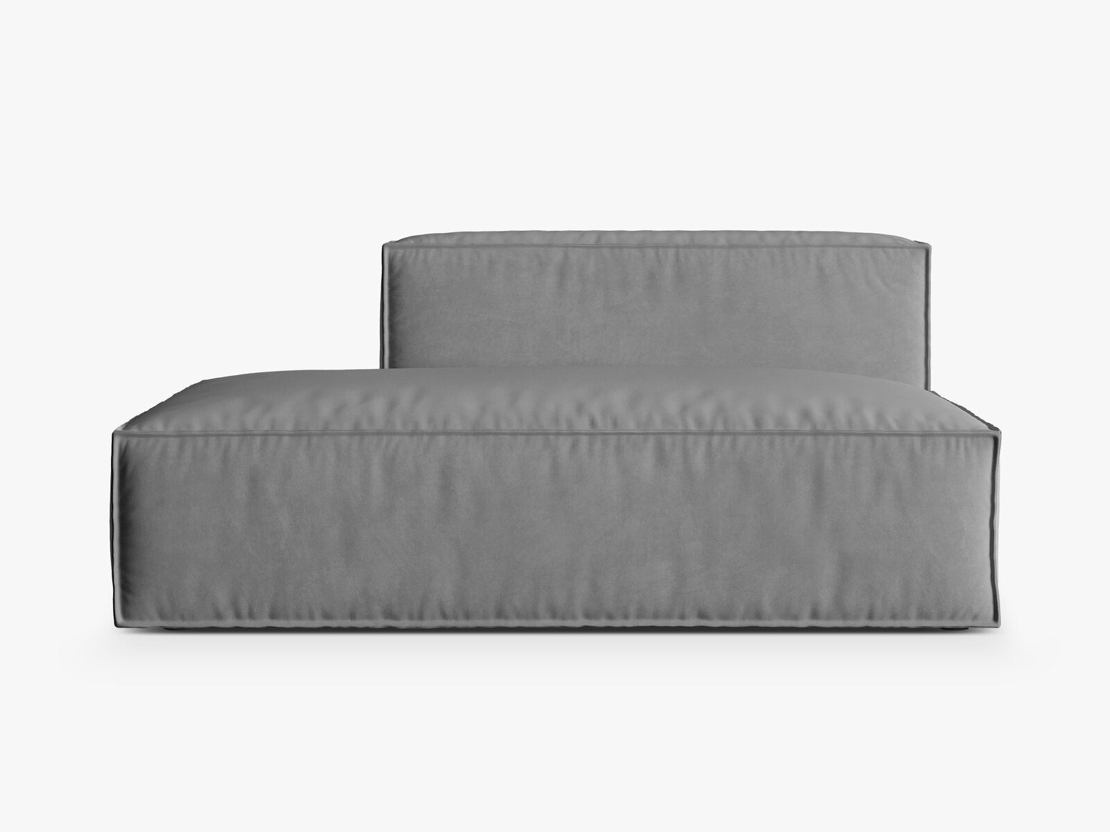 Micadoni Modul Nuria 3-Sitzer Links Samt Grau