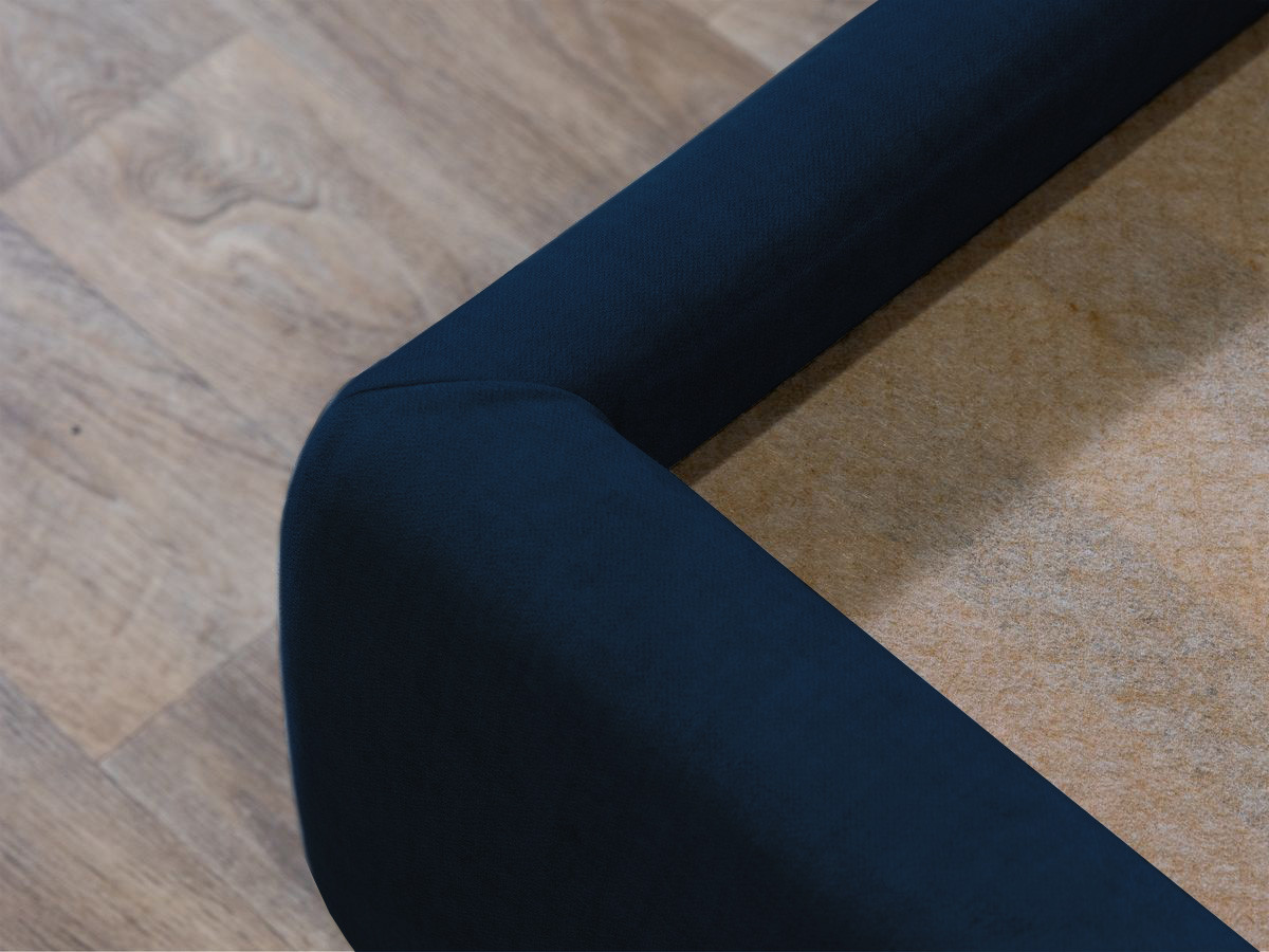 Bobochic Jade Polsterbett mit Bettkasten Stoff Blau, Liegefläche 140 × 190 cm